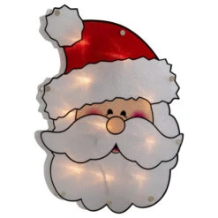Northlight 12" Lighted Santa Claus Christmas Window Silhouette -Christmas Decor Sale northlight ha92202 02 52968.1694101351