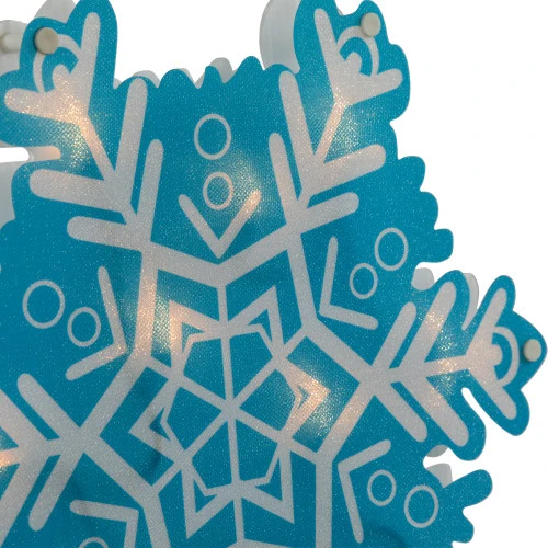 Northlight 11.75" Lighted Blue And White Snowflake Christmas Window Silhouette 7 Northlight 11.75" Lighted Blue And White Snowflake Christmas Window Silhouette - Image 5