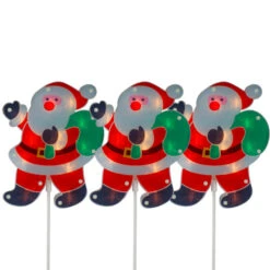 Northlight Set Of 3 Lighted Holographic Santa Claus Christmas Pathway Markers 25" 7 Northlight Set Of 3 Lighted Holographic Santa Claus Christmas Pathway Markers 25" -Christmas Decor Sale northlight ha92209 1 90272.1632502703
