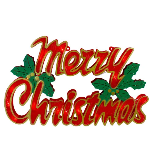 Northlight 16.5" Lighted 'Merry Christmas' Window Silhouette 3 Northlight 16.5" Lighted 'Merry Christmas' Window Silhouette