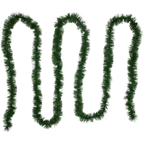 Northlight 18' X 3" Pre-Lit Pine Two-Tone Artificial Christmas Garland, Clear Lights 3 Northlight 18' X 3" Pre-Lit Pine Two-Tone Artificial Christmas Garland, Clear Lights
