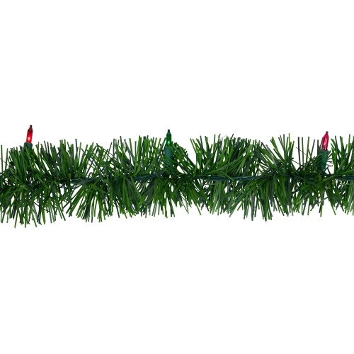 Northlight 18' X 3" Pre-Lit Pine Two-tone Artificial Christmas Garland, Multicolor Lights 6 Northlight 18' X 3" Pre-Lit Pine Two-tone Artificial Christmas Garland, Multicolor Lights - Image 4