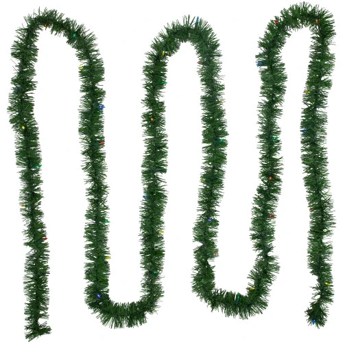 Northlight Pre-Lit LED Battery Operated Pine Artificial Christmas Garland - 18' - Multicolor Lights 3 Northlight Pre-Lit LED Battery Operated Pine Artificial Christmas Garland - 18' - Multicolor Lights