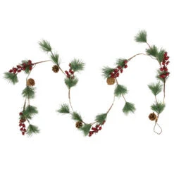 Northlight Pre-Lit Battery Operated Pine And Berry Christmas Garland - 6.5' - Warm White LED Lights 9 Northlight Pre-Lit Battery Operated Pine And Berry Christmas Garland - 6.5' - Warm White LED Lights -Christmas Decor Sale northlight hc94495 2 21493.1664638450