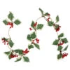 Northlight Pre-Lit B/O Holly And Berry Christmas Garland - 3.25' - Warm White LED Lights -Christmas Decor Sale northlight hc94496 1 94706.1664638453