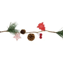 Northlight Pre-Lit B/O Tree, Star, And Pinecone Christmas Garland - 6.5' - Warm White -Christmas Decor Sale northlight hc94497 3 55080.1669970846