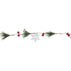 Northlight Pre-Lit B/O Pine, Berry And Snowflake Christmas Garland - 6' - Warm White LED Lights -Christmas Decor Sale northlight hc94498 2new 74810.1680607688