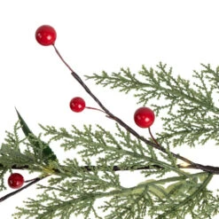 Northlight Pre-Lit B/O Pinecone, Berry And Leaf Christmas Garland - 4.5' - Warm White Lights -Christmas Decor Sale northlight hc96445 05 12398.1726279110