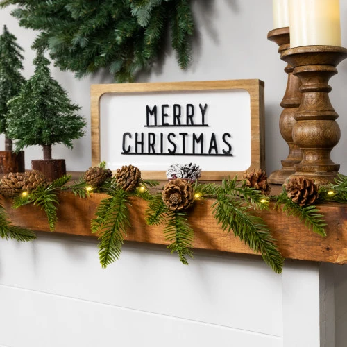 Northlight Pre-Lit B/O Pinecone And Pine Christmas Garland - 4.75' - Warm White Lights 4 Northlight Pre-Lit B/O Pinecone And Pine Christmas Garland - 4.75' - Warm White Lights - Image 2