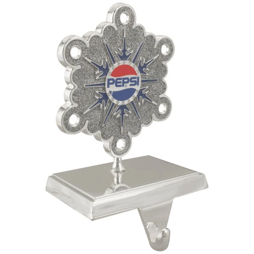 Northlight 6.5" Silver And Blue "PEPSI" Snowflake Christmas Stocking Holder 5 Northlight 6.5" Silver And Blue "PEPSI" Snowflake Christmas Stocking Holder - Image 3