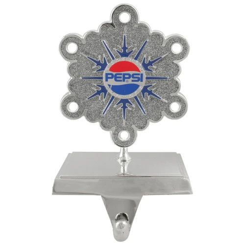 Northlight 6.5" Silver And Blue "PEPSI" Snowflake Christmas Stocking Holder 3 Northlight 6.5" Silver And Blue "PEPSI" Snowflake Christmas Stocking Holder