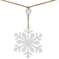Northlight 4.75" Snowflake And Frosted Pine Christmas Garland With Wooden Beads - Unlit 13 Northlight 4.75" Snowflake And Frosted Pine Christmas Garland With Wooden Beads - Unlit -Christmas Decor Sale northlight hh87684 2 10214.1681212833