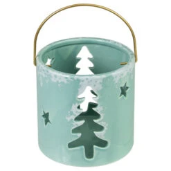 Northlight Pine Tree And Star Cutout Tea Light Christmas Candle Holder - 4.25" - Green