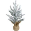 Northlight Flocked Mini Pine Slim Artificial Christmas Tree With Jute Base - Unlit - 12" 1 Northlight Flocked Mini Pine Slim Artificial Christmas Tree With Jute Base - Unlit - 12" -Christmas Decor Sale northlight hn89338 1 sample 80619.1602899222