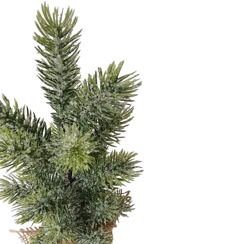 Northlight Frosted Icy Pine Tree In Burlap Base Christmas Tree - 11.75" - Unlit 4 Northlight Frosted Icy Pine Tree In Burlap Base Christmas Tree - 11.75" - Unlit - Image 2