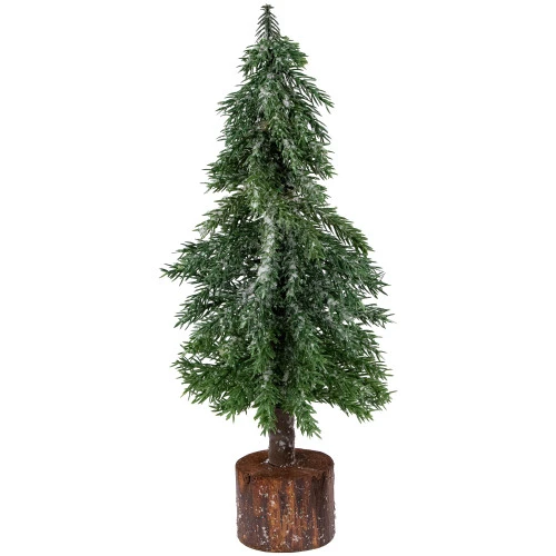 Northlight Frosted Icy Pine Tree With Jute Base Christmas Tree - 14" - Unlit 3 Northlight Frosted Icy Pine Tree With Jute Base Christmas Tree - 14" - Unlit