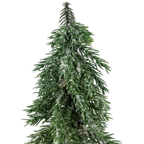 Northlight Frosted Icy Pine Tree With Jute Base Christmas Tree - 14" - Unlit 7 Northlight Frosted Icy Pine Tree With Jute Base Christmas Tree - 14" - Unlit - Image 5