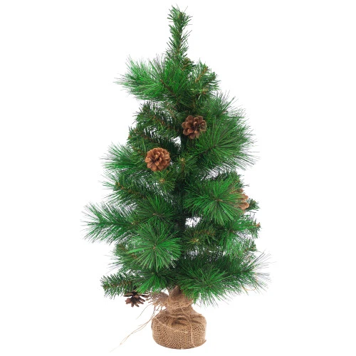 Northlight Mixed Pine And Pine Cones Artificial Christmas Tree In Jute Base - 23.5" 3 Northlight Mixed Pine And Pine Cones Artificial Christmas Tree In Jute Base - 23.5"