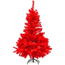 Northlight Full Pine Artificial Christmas Tree - 4' - Scarlet Red - Unlit