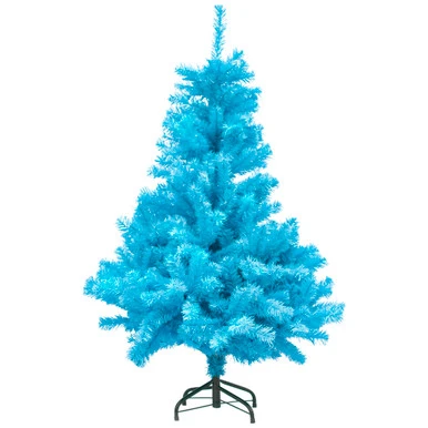 Northlight Full Pine Artificial Christmas Tree - 4' - Cerulean Blue - Unlit 3 Northlight Full Pine Artificial Christmas Tree - 4' - Cerulean Blue - Unlit