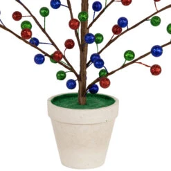 Northlight Glittered Ball Ornament Artificial Christmas Tree - Unlit - 24" -Christmas Decor Sale northlight hn95108 04 65455.1704379349