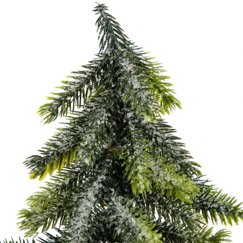 Northlight Mini Iced Downswept Pine Artificial Christmas Trees - 9" - Set Of 3 6 Northlight Mini Iced Downswept Pine Artificial Christmas Trees - 9" - Set Of 3 - Image 4
