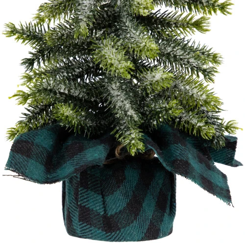Northlight Mini Iced Downswept Pine Artificial Christmas Trees - 9" - Set Of 3 7 Northlight Mini Iced Downswept Pine Artificial Christmas Trees - 9" - Set Of 3 - Image 5