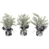 Northlight Mini Frosted Pine Artificial Christmas Trees - 10" - Set Of 3 -Christmas Decor Sale northlight hn95112 01 72189.1702402353