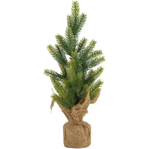 Northlight Mini Christmas Pine Artificial Christmas Trees With Burlap Base - 18" - Set Of 3 5 Northlight Mini Christmas Pine Artificial Christmas Trees With Burlap Base - 18" - Set Of 3 - Image 3