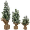 Northlight Mini Flocked Pine Artificial Christmas Trees With Burlap Base - 18" - Set Of 3 2 Northlight Mini Flocked Pine Artificial Christmas Trees With Burlap Base - 18" - Set Of 3 -Christmas Decor Sale northlight hn95119 01 72382.1702142848