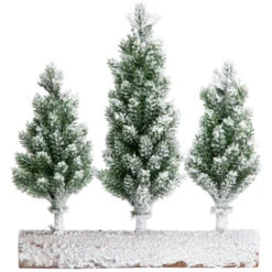 Northlight Frosted Pine Tree Trio Christmas Decoration - 8" - Unlit -Christmas Decor Sale northlight hn96810 04 54603.1727317572