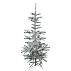 Northlight Real Touch™? Slim Flocked Nordmann Fir Artificial Christmas Tree - Unlit - 7.5'