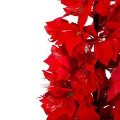 Northlight 4' Pre-Lit Fiber Optic Color Changing Red Poinsettia Christmas Tree -Christmas Decor Sale northlight j15604 2 33609.1665610749