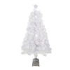 Northlight Pre-Lit Color Changing Fiber Optic Artificial Christmas Tree - 4' - White - Multicolor LED Lights -Christmas Decor Sale northlight j27049 07874.1665610742