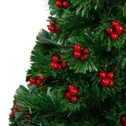 Northlight Pre-Lit Color Changing Fiber Optic Christmas Tree With Berries - 3' 10 Northlight Pre-Lit Color Changing Fiber Optic Christmas Tree With Berries - 3' -Christmas Decor Sale northlight j65030 2 54944.1588368981
