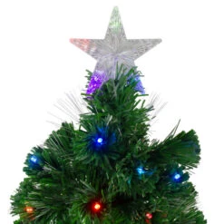 Northlight 4' Pre-Lit Potted Fiber Optic Artificial Christmas Tree, Multicolor LED Lights -Christmas Decor Sale northlight j65057 1 87451.1665610738