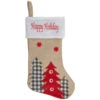 Northlight 19" Beige And Red Burlap "Happy Holidays" Forest Trees Christmas Stocking -Christmas Decor Sale northlight j90443 1 sample 94291.1603850823