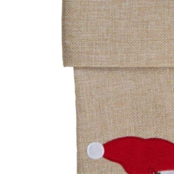 Northlight 19" Burlap Skiing Santa With Poles And Snowflakes Christmas Stocking -Christmas Decor Sale northlight j90450 2 74135.1608349774