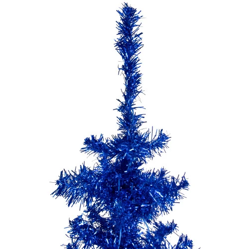 Northlight 4' Blue Artificial Tinsel Christmas Tree, Unlit 5 Northlight 4' Blue Artificial Tinsel Christmas Tree, Unlit - Image 3