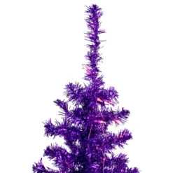 Northlight 6' Pre-Lit Purple Artificial Tinsel Christmas Tree, Clear Lights -Christmas Decor Sale northlight j92317 5 98265.1637846580