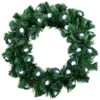 Northlight Pre-Lit Color Changing Fiber Optic Globe Lights Artificial Christmas Wreath, 12-Inch