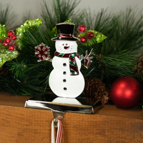 Northlight Smiling Snowman Christmas Stocking Holder - 6" 4 Northlight Smiling Snowman Christmas Stocking Holder - 6" - Image 2