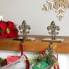 Northlight Fleur De Lis Christmas Stocking Holder - 5" - Set Of 2 -Christmas Decor Sale northlight j96404 styled 01 74310.1727317578