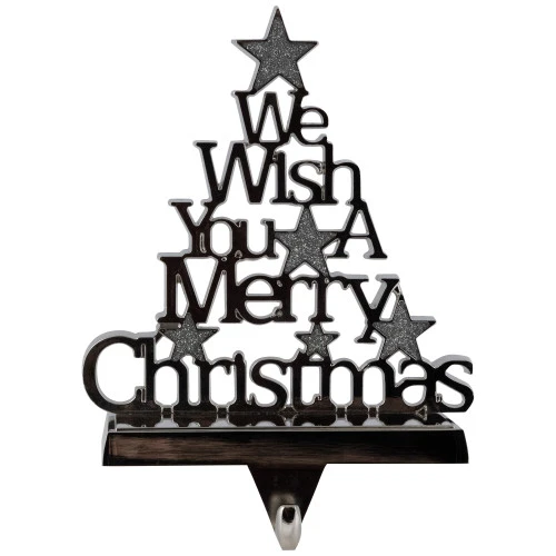 Northlight We Wish You A Merry Christmas Tree Stocking Holder - 6.25" 3 Northlight We Wish You A Merry Christmas Tree Stocking Holder - 6.25"