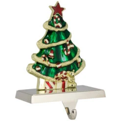 Northlight Decorated Christmas Tree Metal Stocking Holder - 6" -Christmas Decor Sale northlight j96410 02 34126.1719611163