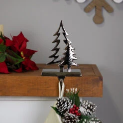 Northlight Double Pine Tree Christmas Stocking Holder - 7" -Christmas Decor Sale northlight j96413 styled 02 51842.1719611160