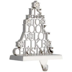 Northlight "It's Beginning To Look A Lot Like Christmas" Metal Tree Stocking Holder - 6.5" -Christmas Decor Sale northlight j96415 02 97654.1719611166