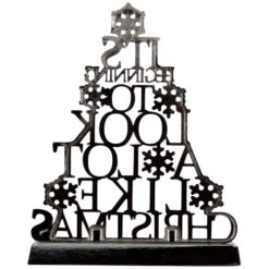 Northlight "It's Beginning To Look A Lot Like Christmas" Metal Tree Stocking Holder - 6.5" -Christmas Decor Sale northlight j96415 04 93838.1719611160