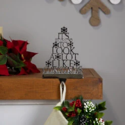 Northlight "It's Beginning To Look A Lot Like Christmas" Metal Tree Stocking Holder - 6.5" -Christmas Decor Sale northlight j96415 styled 02 86355.1719611160