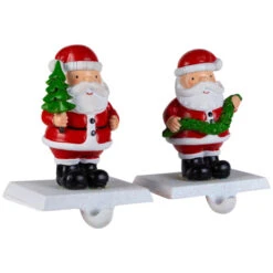 Northlight Santa Claus Christmas Stocking Holders - 4.75" - Set Of 2 -Christmas Decor Sale northlight j96416 02 45303.1719611161